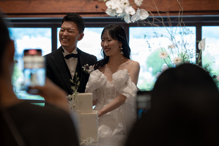 ひまわりさんのウエディングケーキの写真