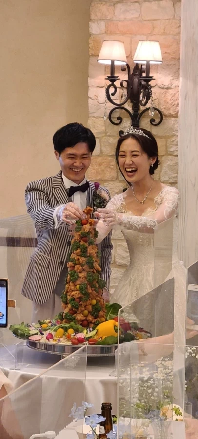 milkさんのウエディングケーキの写真