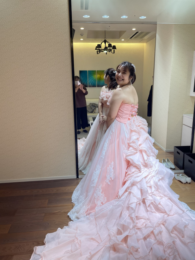 たぬきさんのウエディングドレスの写真