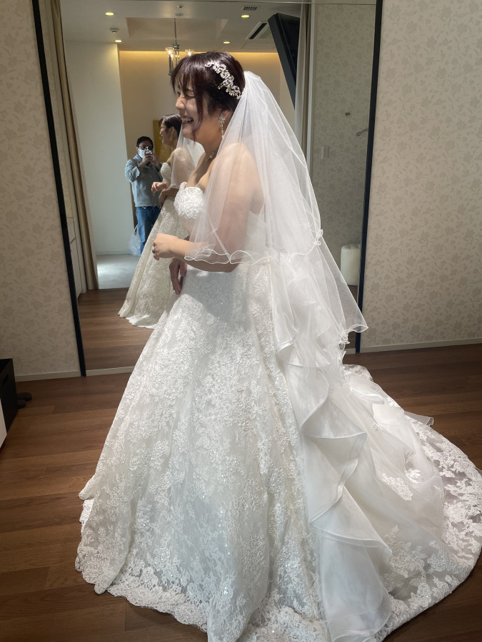 たぬきさんのウエディングドレスの写真