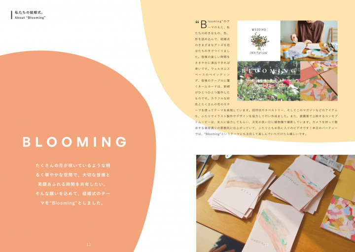 bloomingさんの席次表・メニュー表の写真