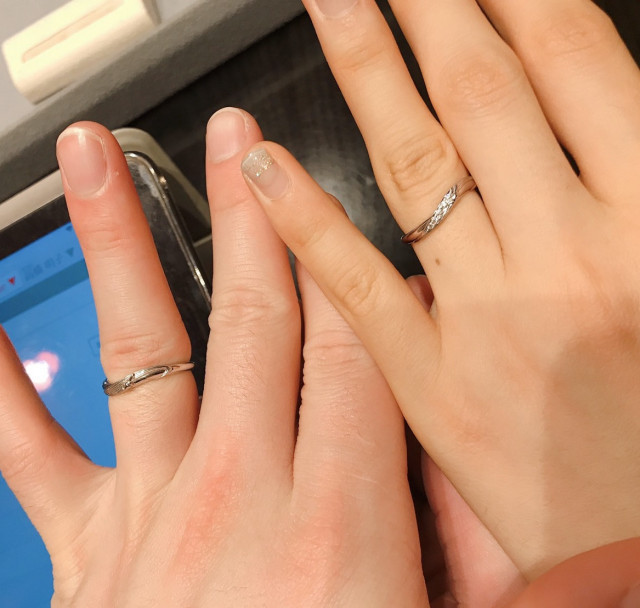 ぺんぎんさんの結婚指輪の写真