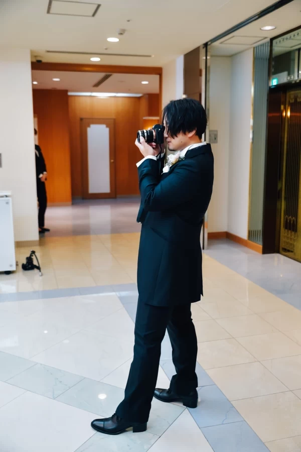 のんのさんの新郎衣装の写真