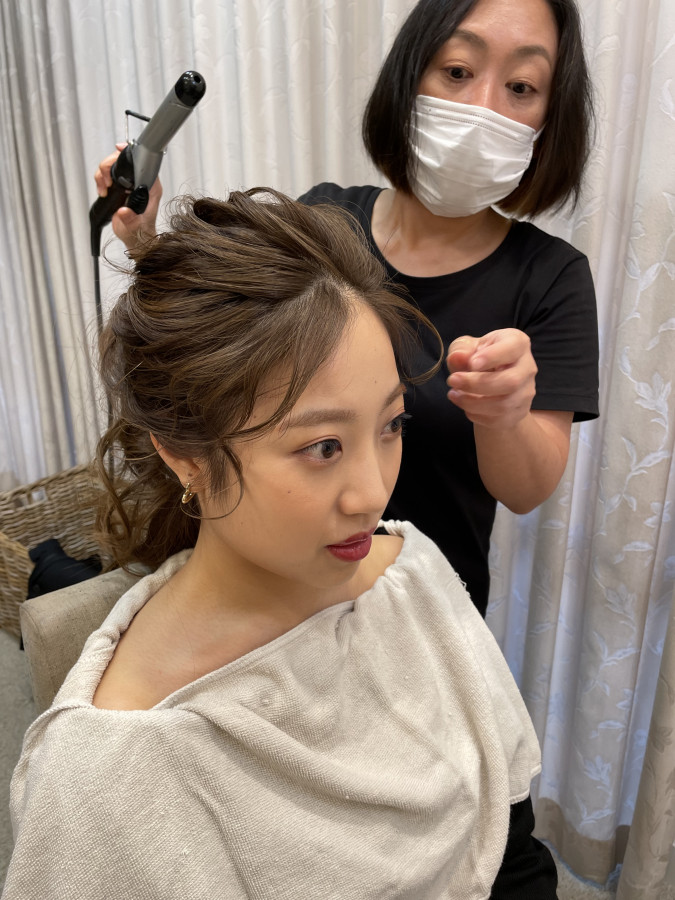 りおさんのヘアメイクの写真