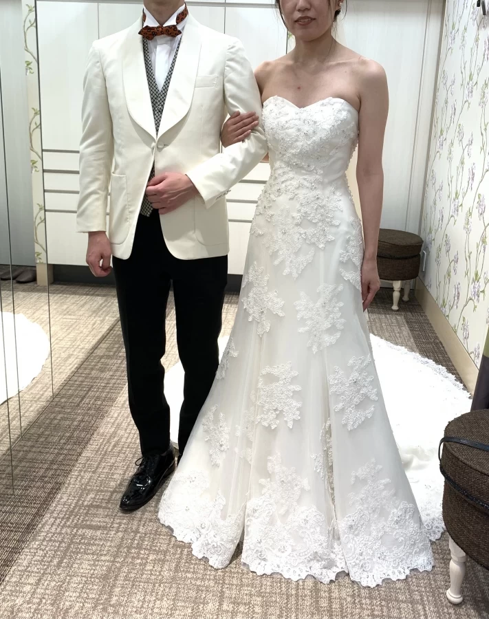 NANA】海外インポート ウェディングドレス マーメイド クリーニング済