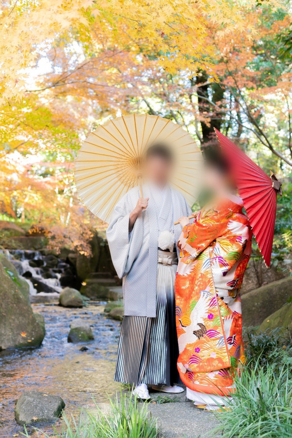 美女と野獣さんの前撮りの写真