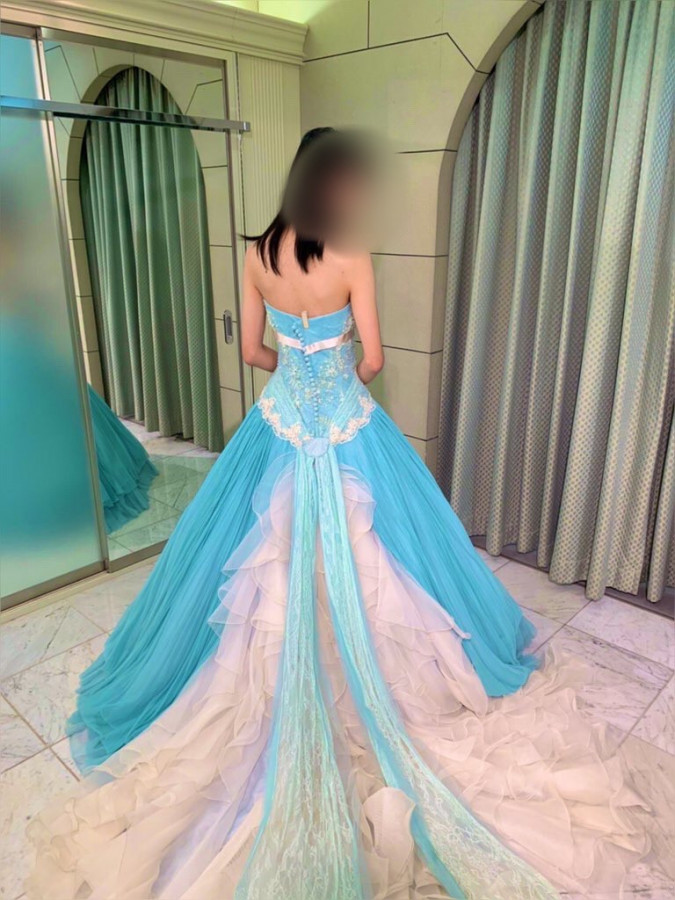 ぽにょさんのウエディングドレスの写真