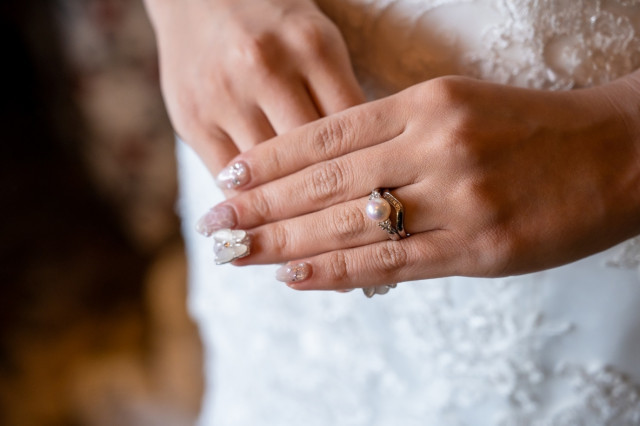 たぬきさんの結婚指輪の写真