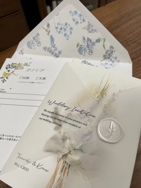 はなさんの招待状の写真