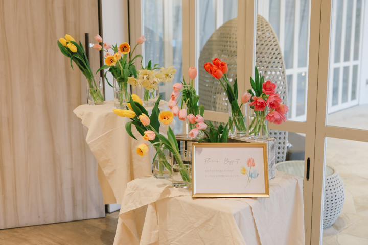 チューリップさんさんの装花の写真