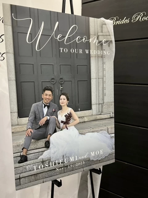 moeさんのウェルカムボードの写真