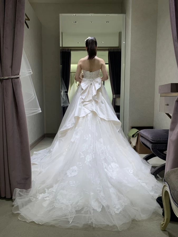 田中さんのウエディングドレスの写真