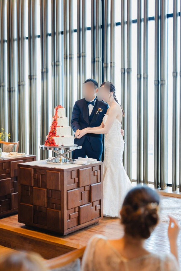 りぃこさんのウエディングケーキの写真