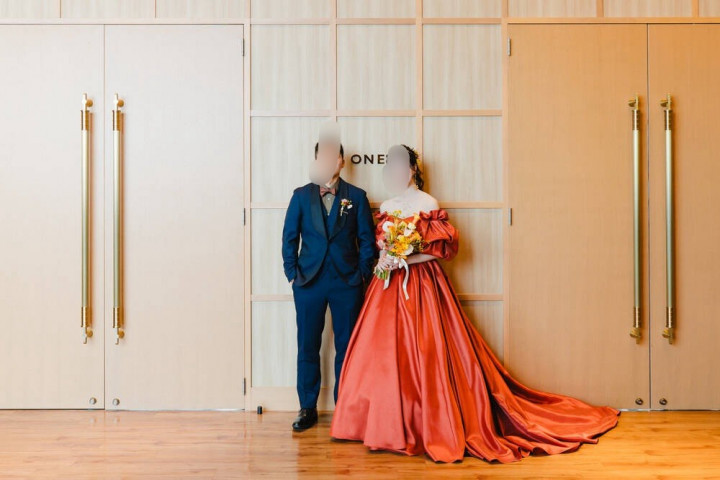 りぃこさんの新郎衣装の写真