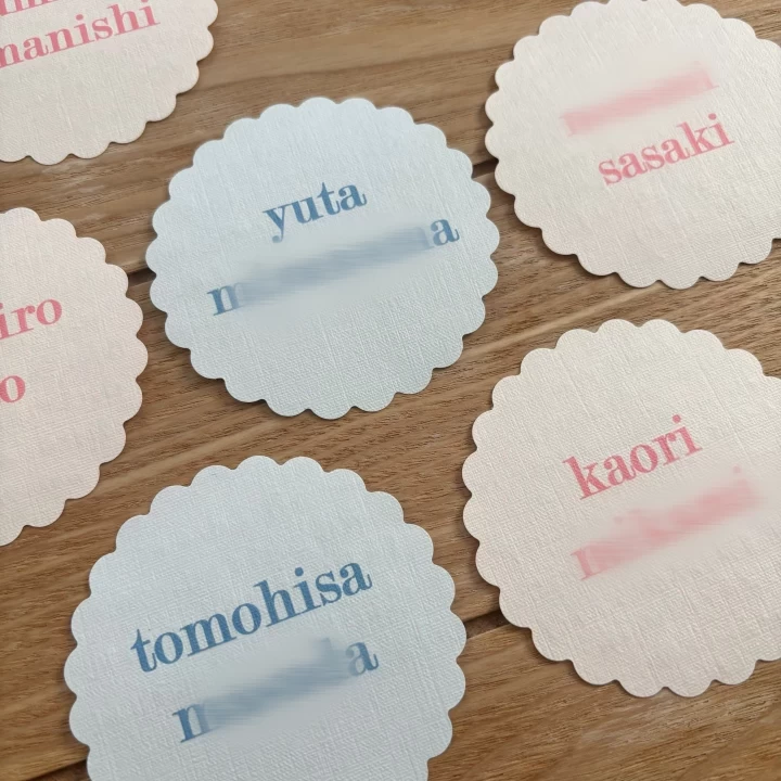 yunaさんの席札の写真