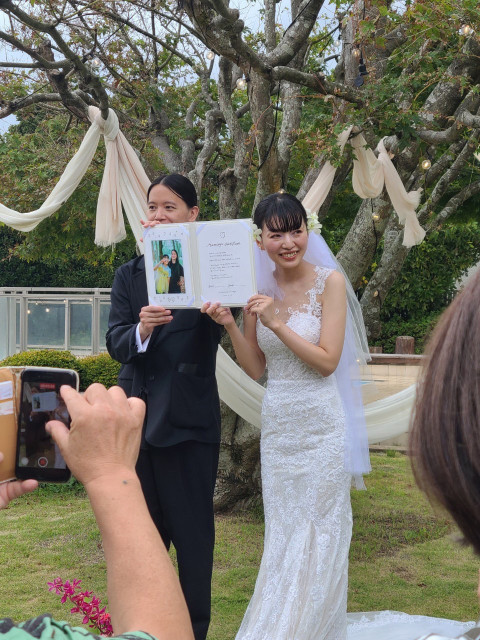 poさんの結婚証明書の写真