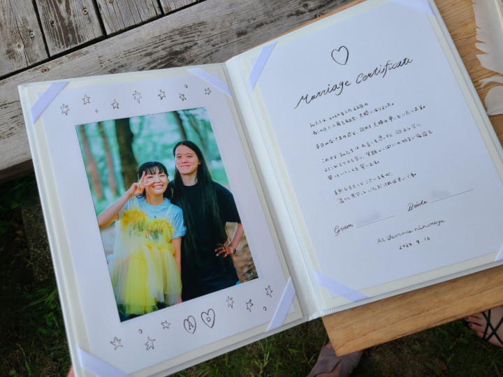 poさんの結婚証明書の写真