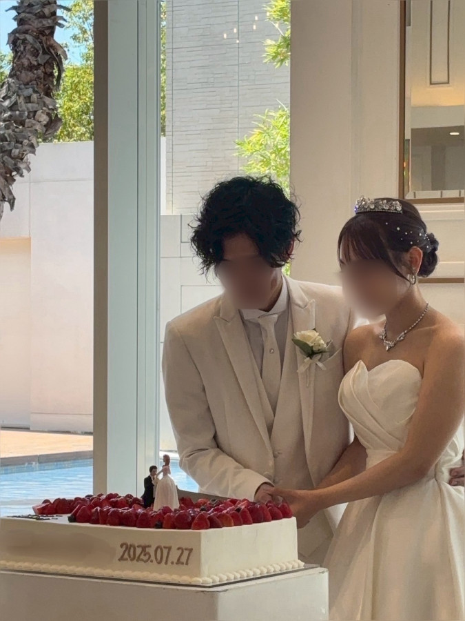 マルカワさんのウエディングケーキの写真