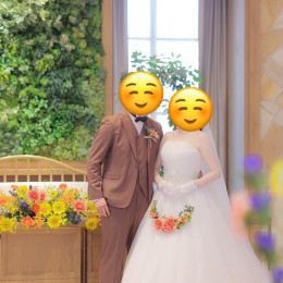 あずきさんのウエディングドレスの写真