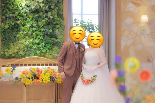 あずきさんのウエディングドレスの写真