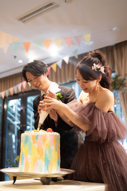 まろやかな宴さんのウエディングケーキの写真