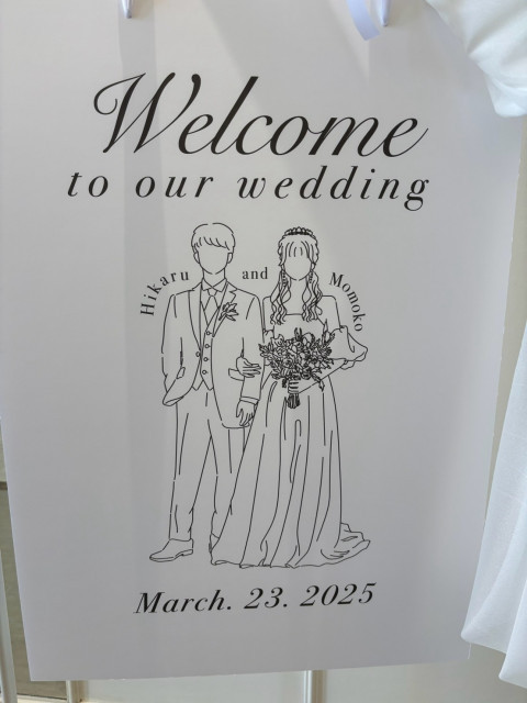 ももこさんのウェルカムボードの写真