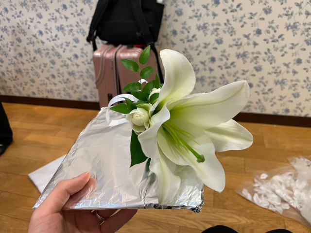 ひつじさんのブーケ・ブートニアの写真