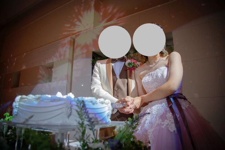 まみりーなさんのウエディングケーキの写真