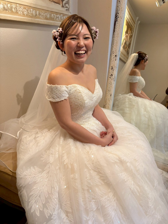 かもぱんさんのウエディングドレスの写真