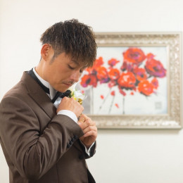 麻婆豆腐さんの新郎衣装の写真
