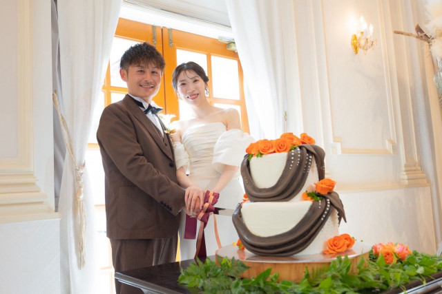 麻婆豆腐さんのウエディングケーキの写真