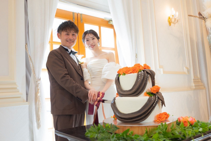 麻婆豆腐さんのウエディングケーキの写真