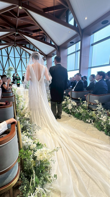 妊娠7ヶ月の花嫁さんの挙式の写真