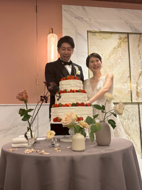 妊娠7ヶ月の花嫁さんの会場装飾アイテムの写真