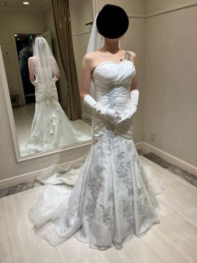 ココメロディ　ウエディングドレス　1日使用　ホワイト　マーメイド ココメロディ ウエディングドレス 1日使用 ホワイト マーメイド