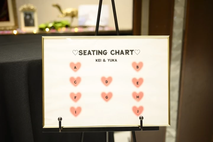 もちさんの席次表・メニュー表の写真