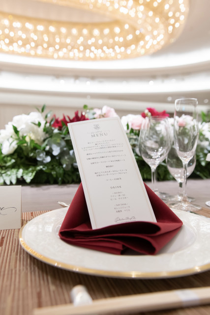 キャロットさんの席次表・メニュー表の写真