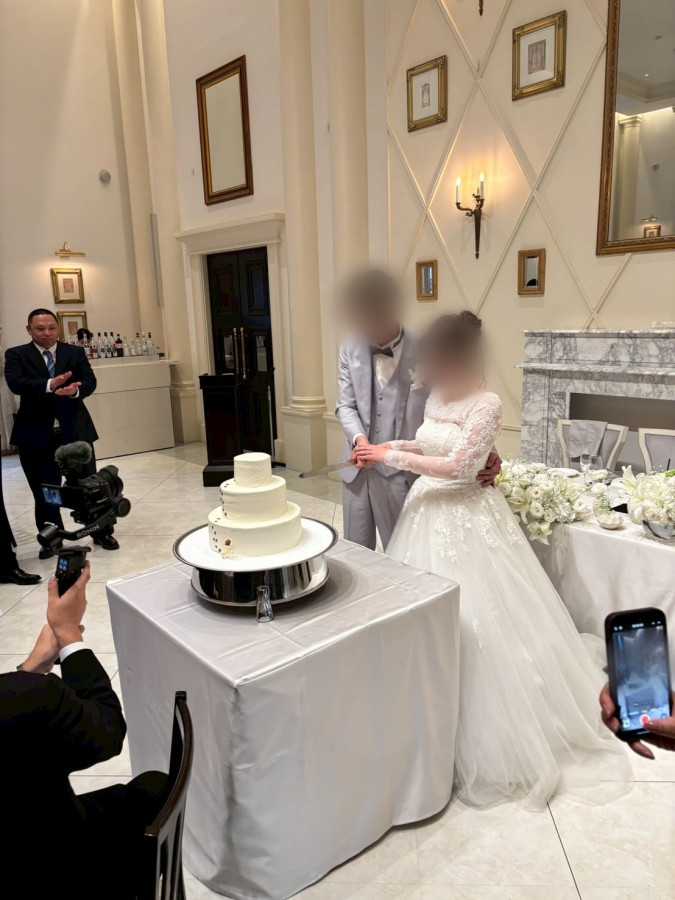サニーさんのウエディングケーキの写真