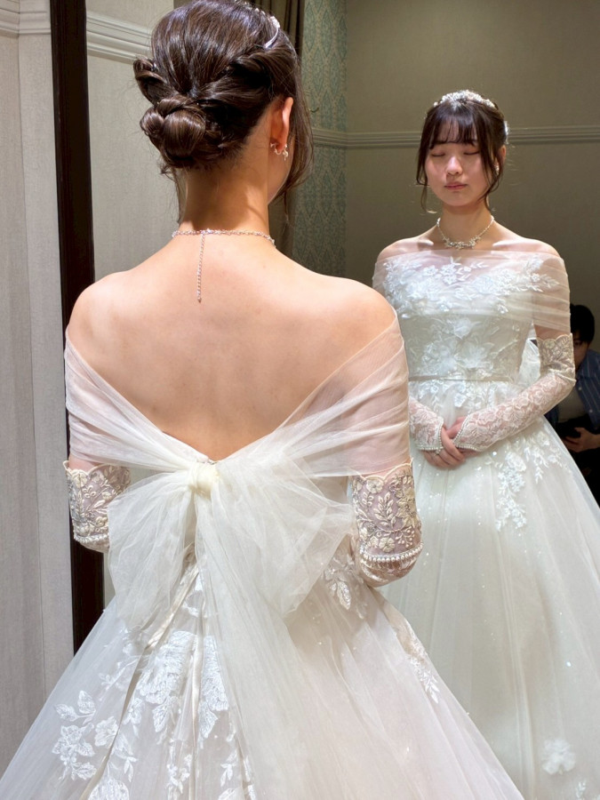 つくしんぼさんのウエディングドレスの写真