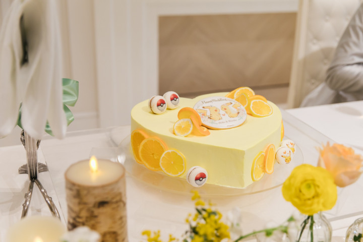 カメさんのウエディングケーキの写真