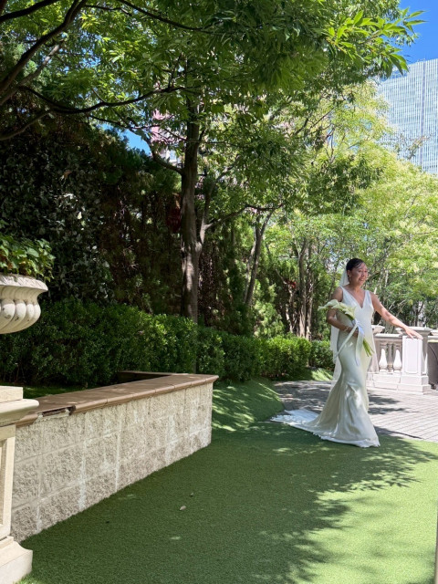リス犬さんのウエディングドレスの写真