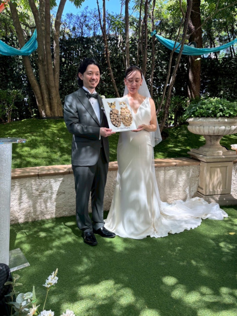 リス犬さんの結婚証明書の写真