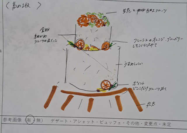 たりーさんのウエディングケーキの写真