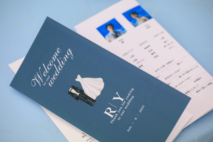 ユリさんの席次表・メニュー表の写真