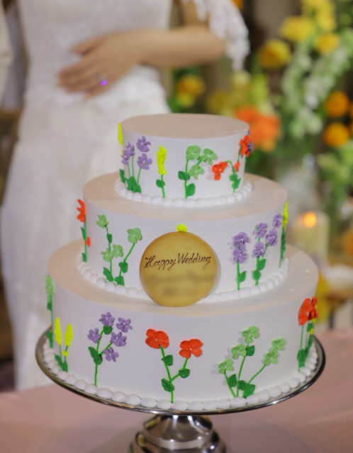 らもさんのウエディングケーキの写真