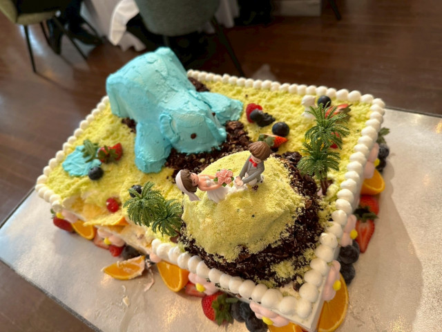 ぽさんのウエディングケーキの写真