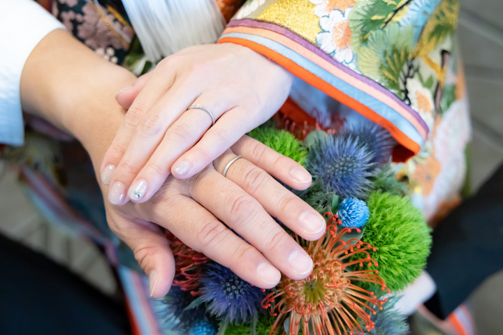 ゆかさんのブーケ・ブートニアの写真