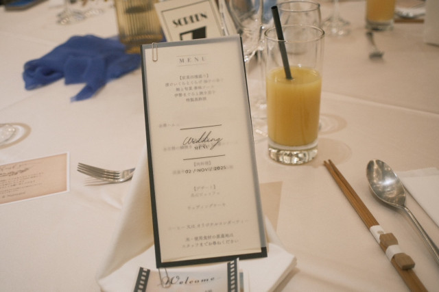 723さんの席次表・メニュー表の写真