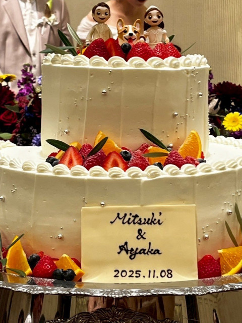 みっちょびさんのウエディングケーキの写真