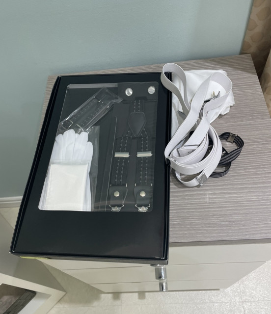 たぬきさんの新郎小物の写真